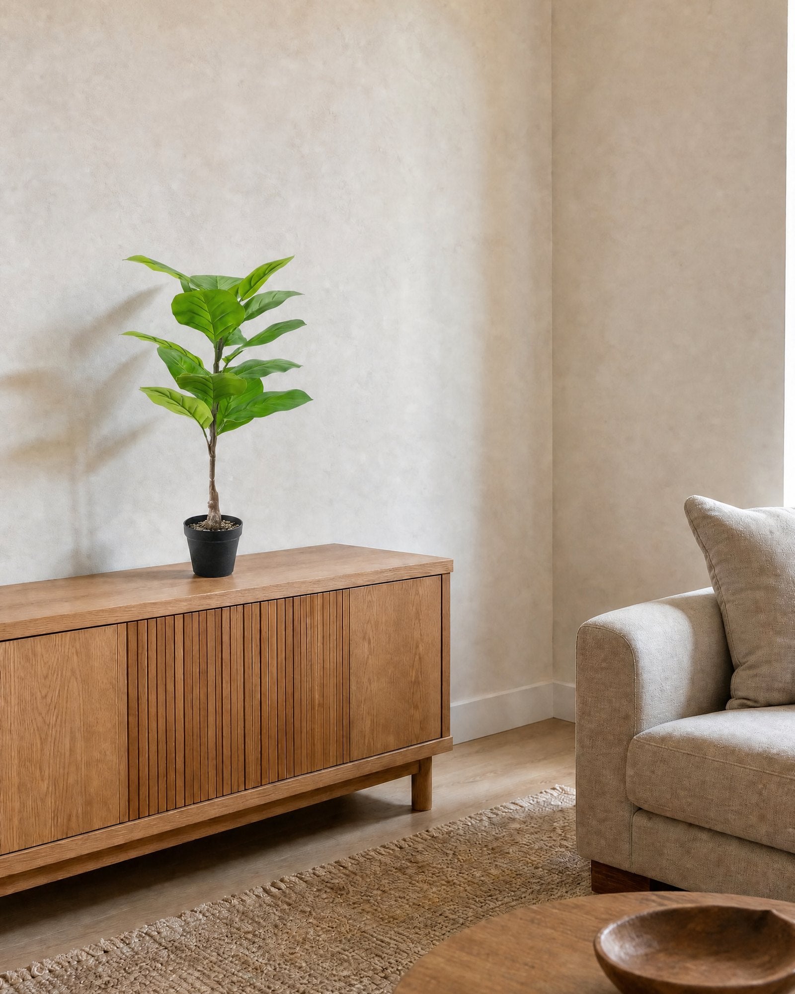 Planta Ficus Gomero Artificial 70 cm Verde Claro con Maceta living