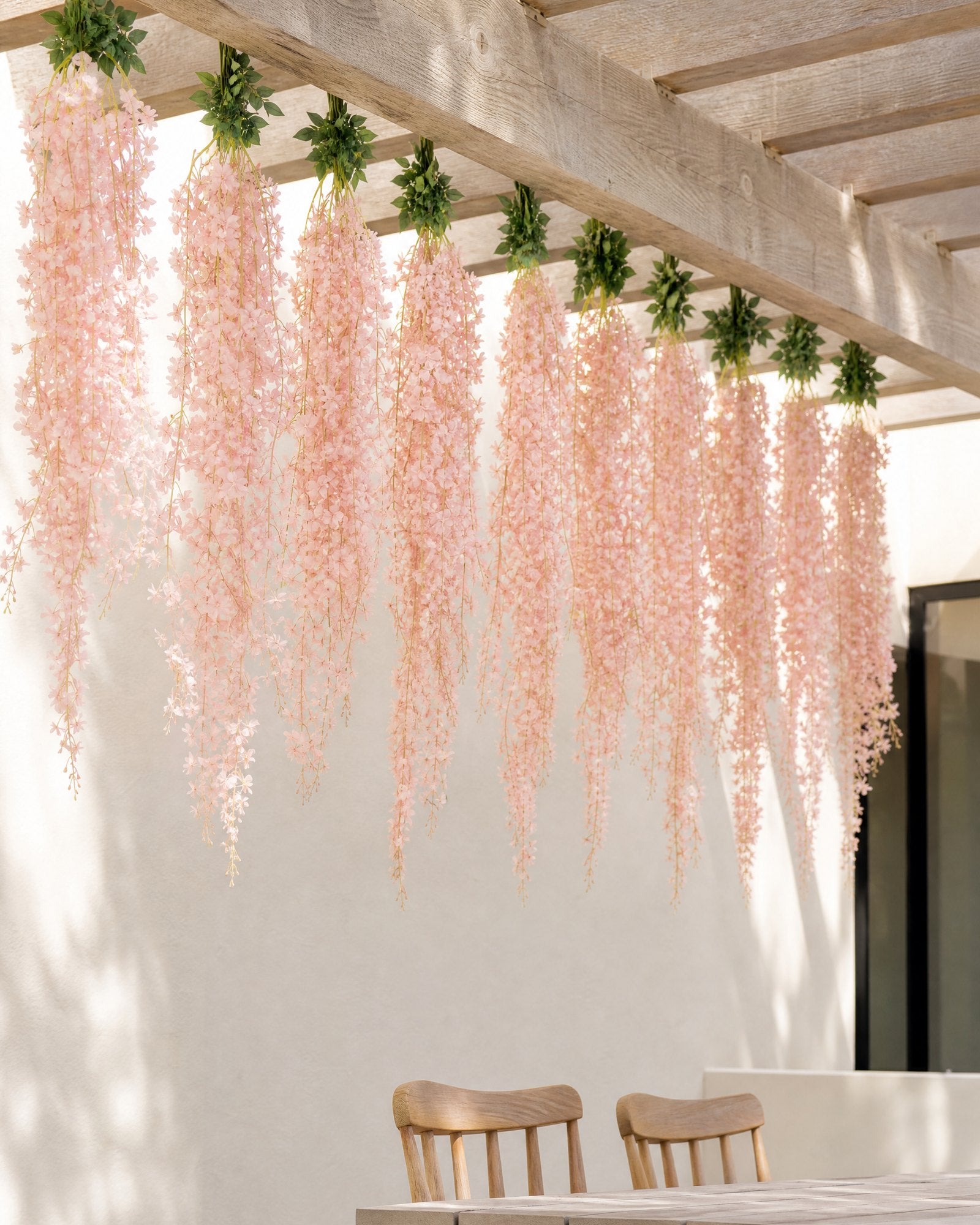 Vara Colgante de Glicinas Rosa Claro 100 cm – Calidad Premium para Decoración techo