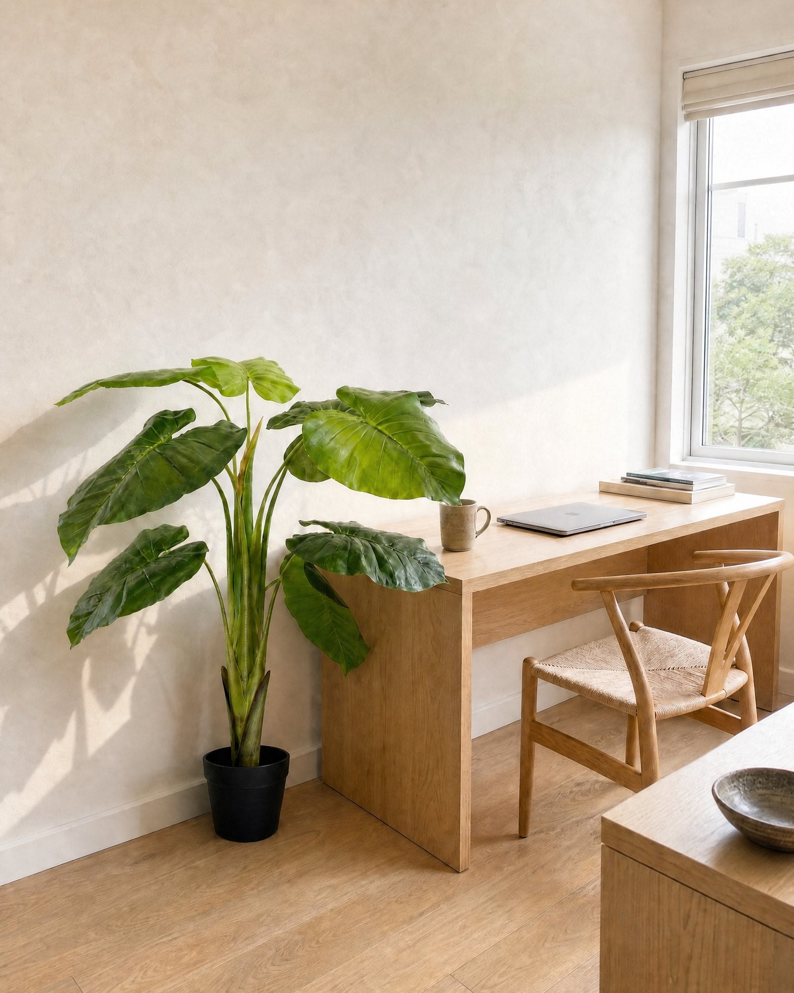 Planta Artificial Philodendro 110 cm Decorativa con Maceta oficina