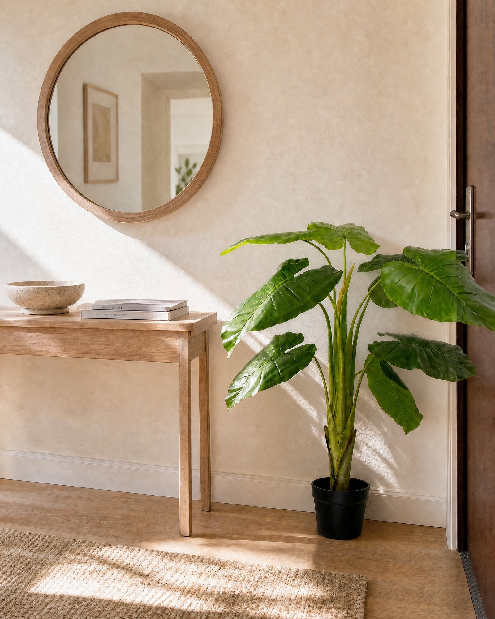 Planta Artificial Philodendro 110 cm Decorativa con Maceta recibidor