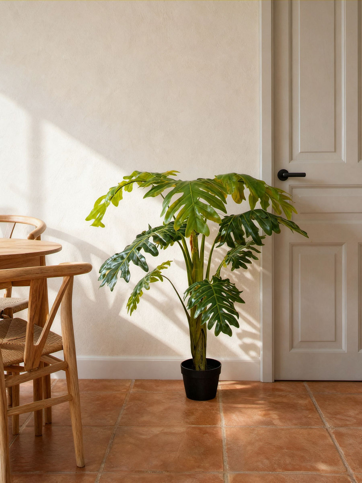 Planta Artificial Filodendra 110 cm Decorativa con Maceta