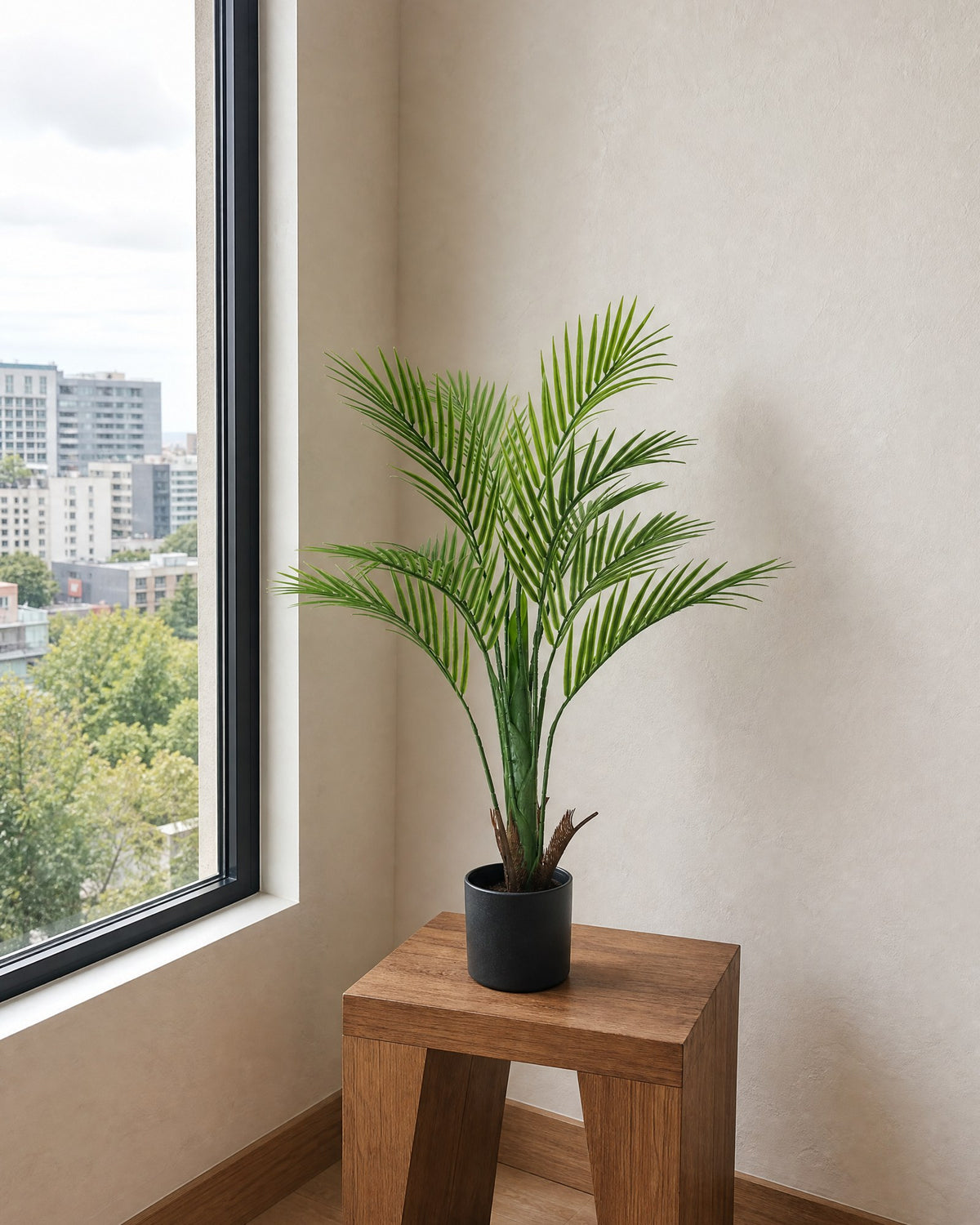 Planta Artificial Palmera Areca 80 cm Decorativa con Maceta