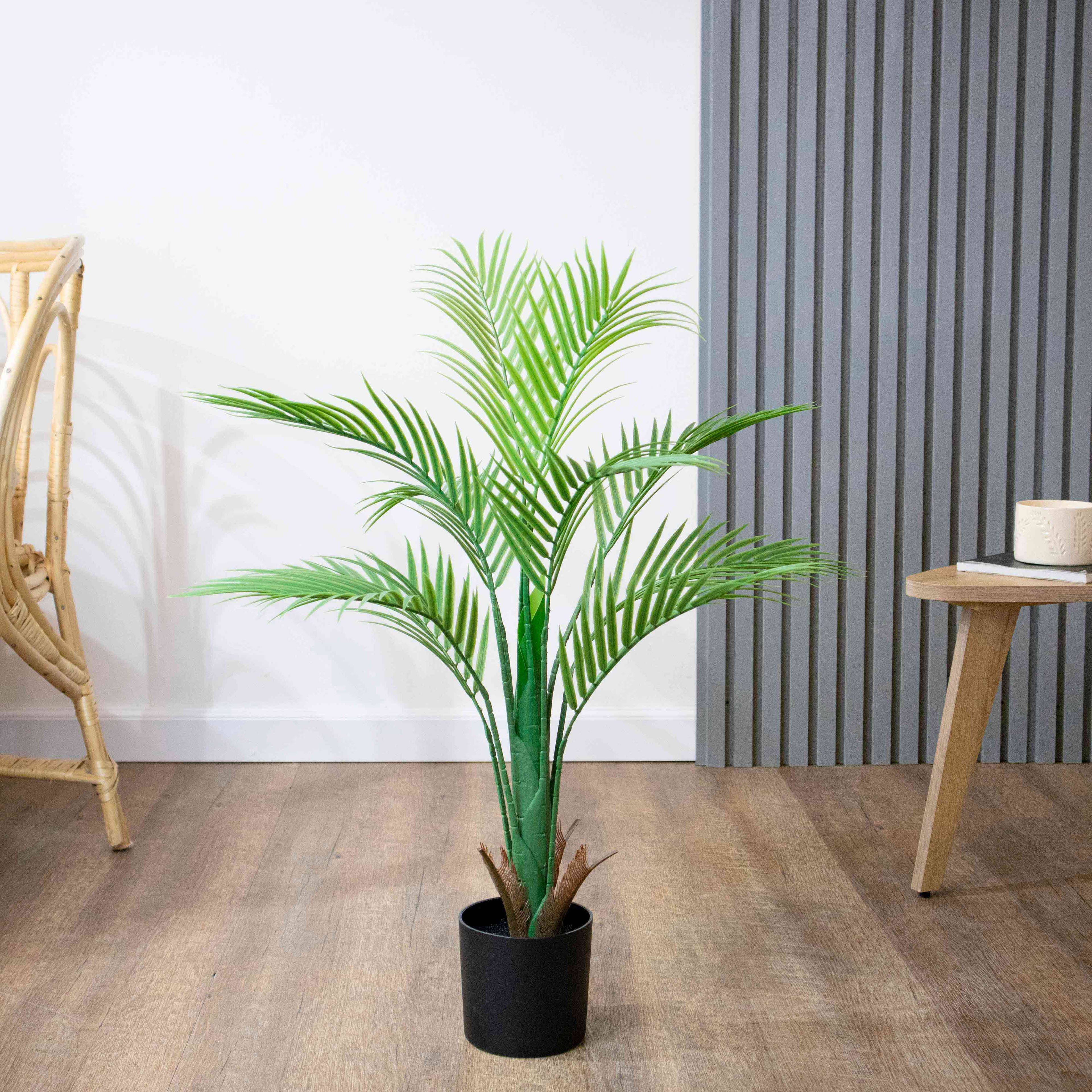 Planta Artificial Palmera Areca 80 cm Decorativa con Maceta