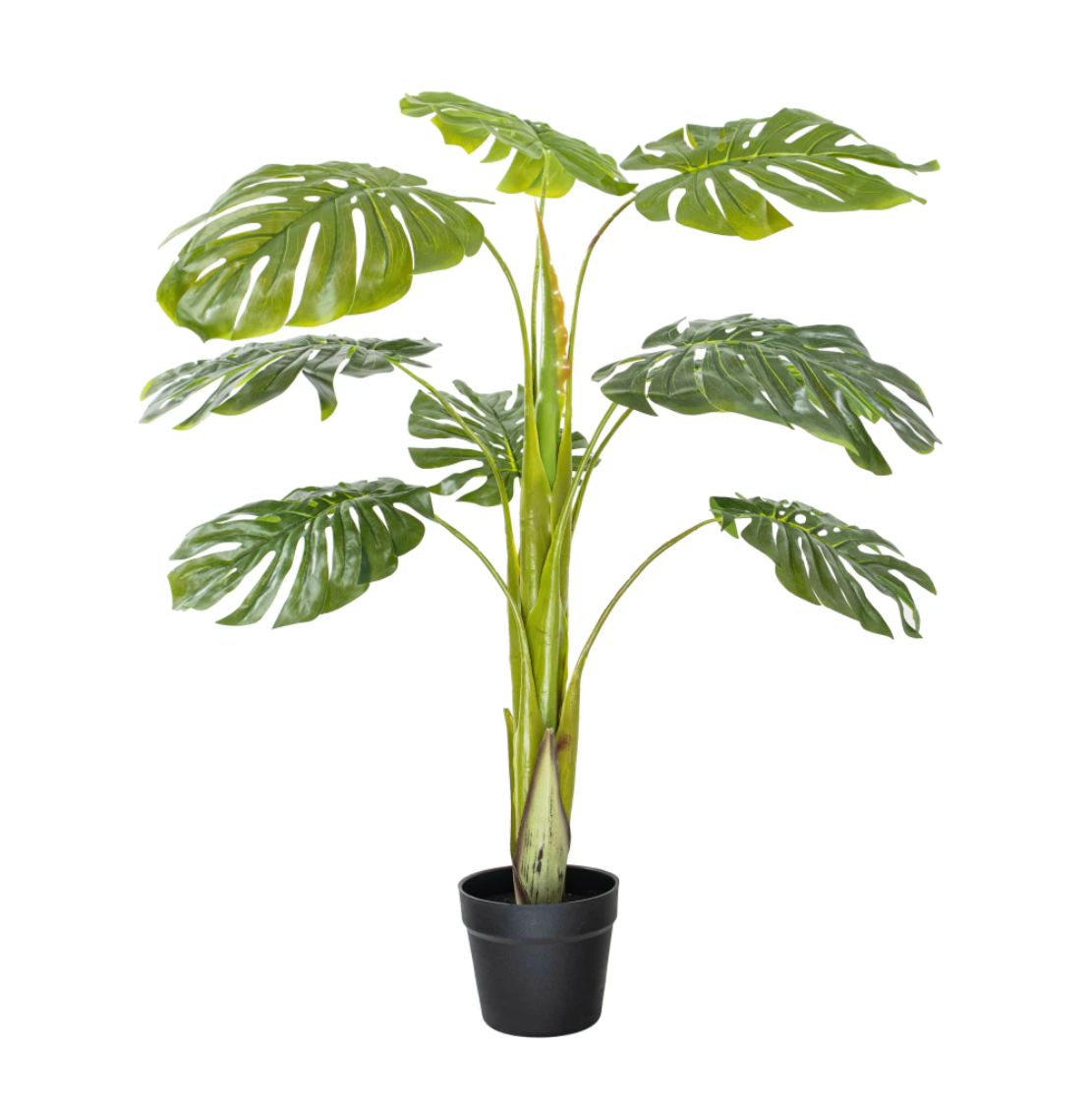 Planta Artificial Monstera 110 cm Decorativa con Maceta