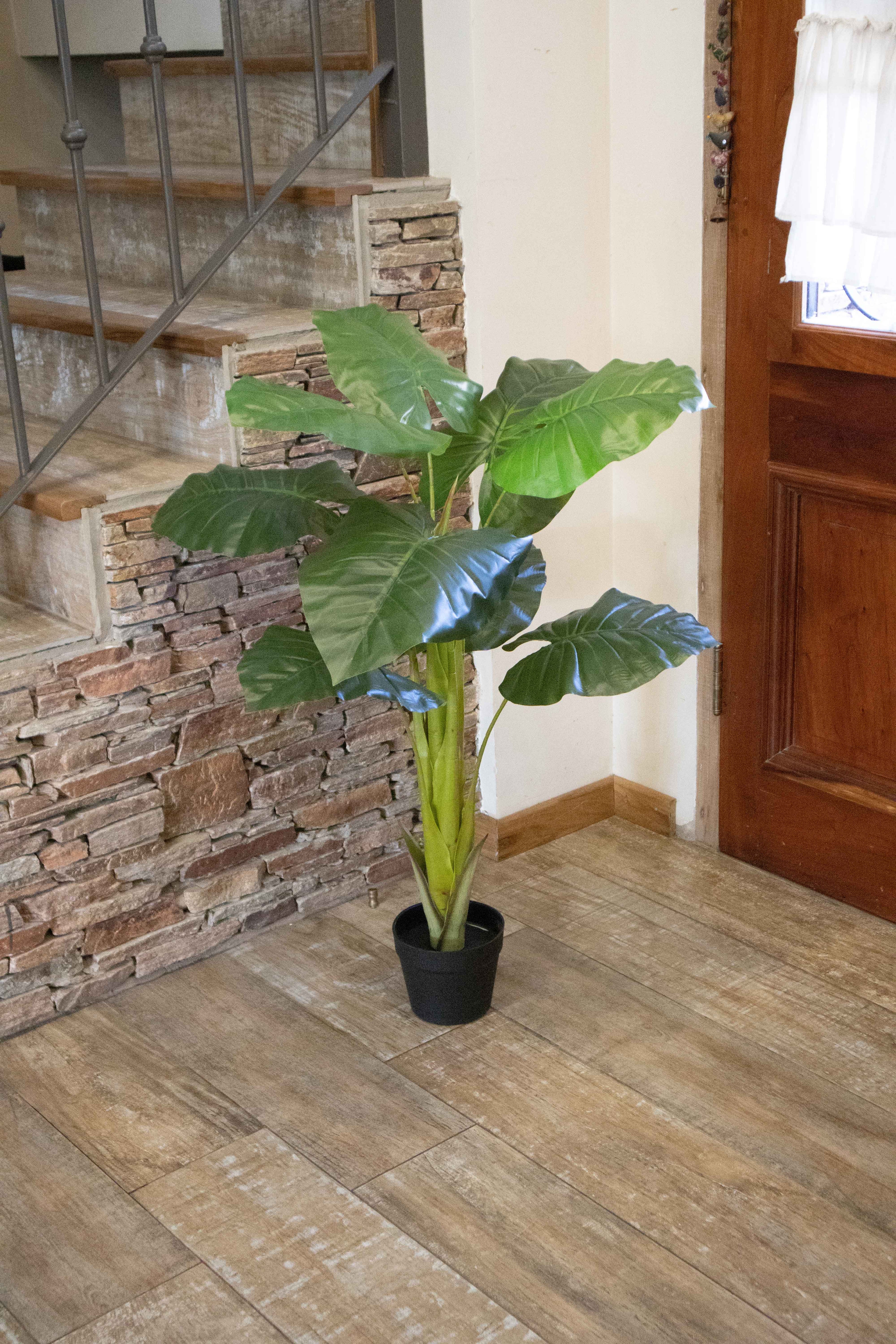 Planta Artificial Philodendro 110 cm Decorativa con Maceta
