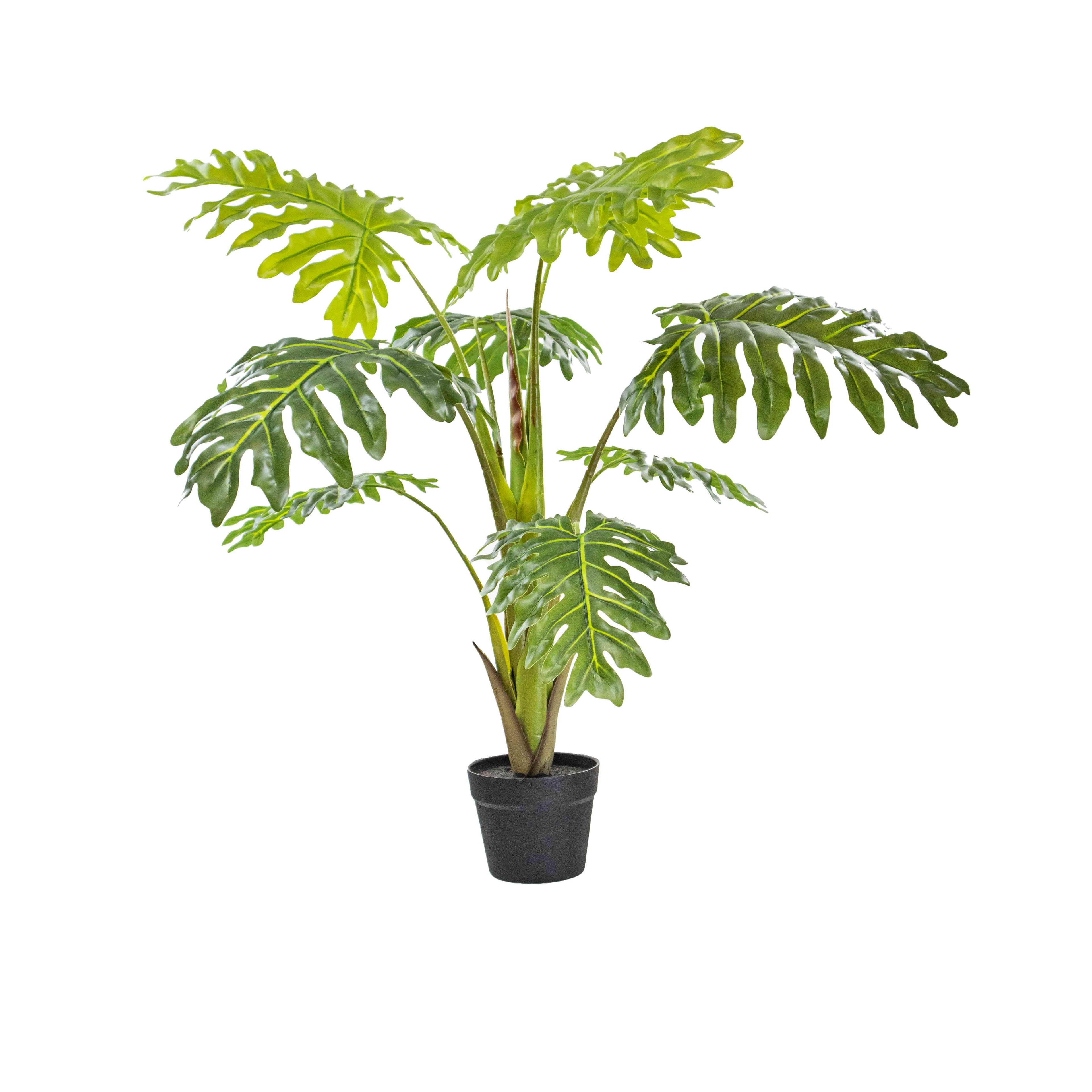 Planta Artificial Filodendra 110 cm Decorativa con Maceta