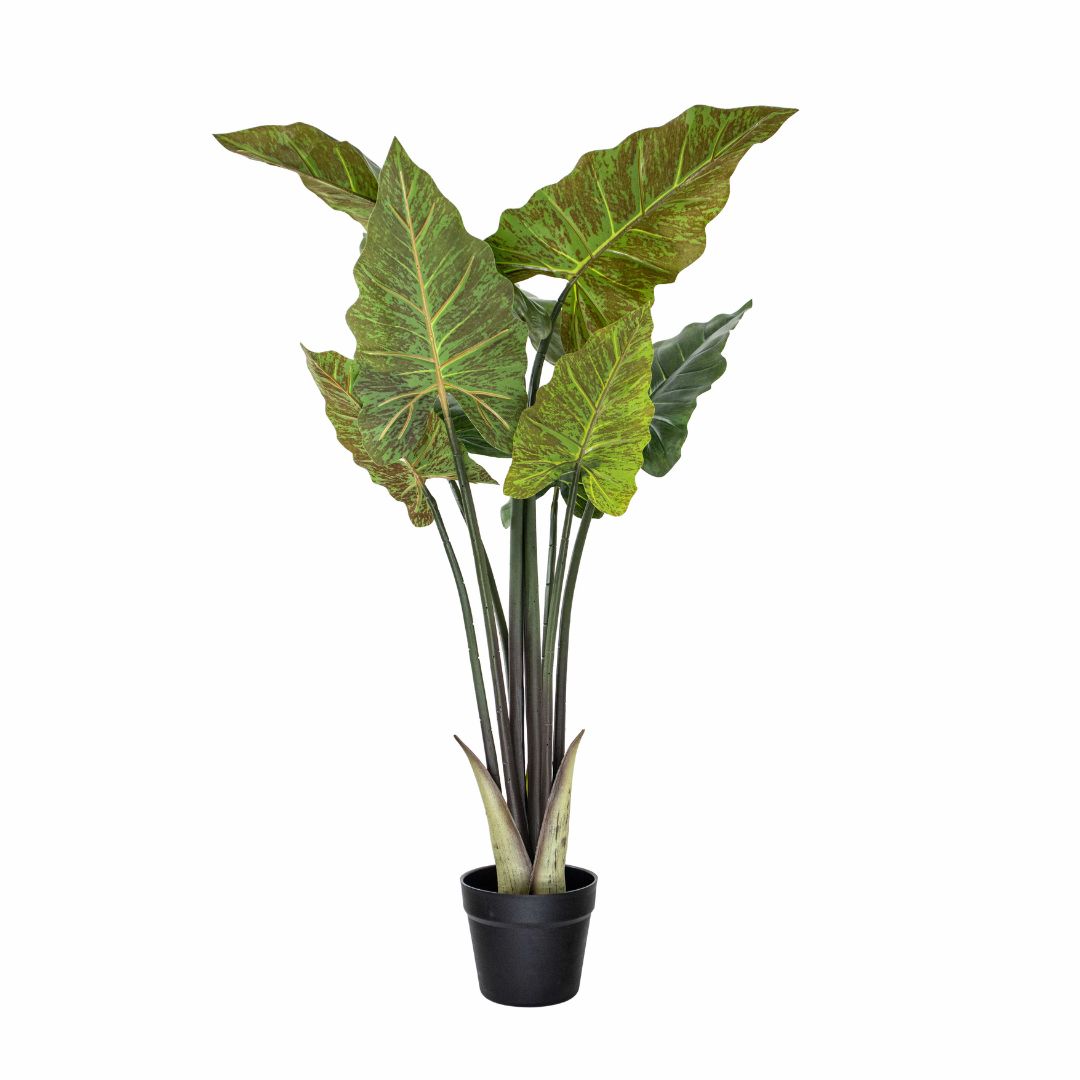 Planta Artificial Oreja de Elefante 110 cm Decorativa con Maceta