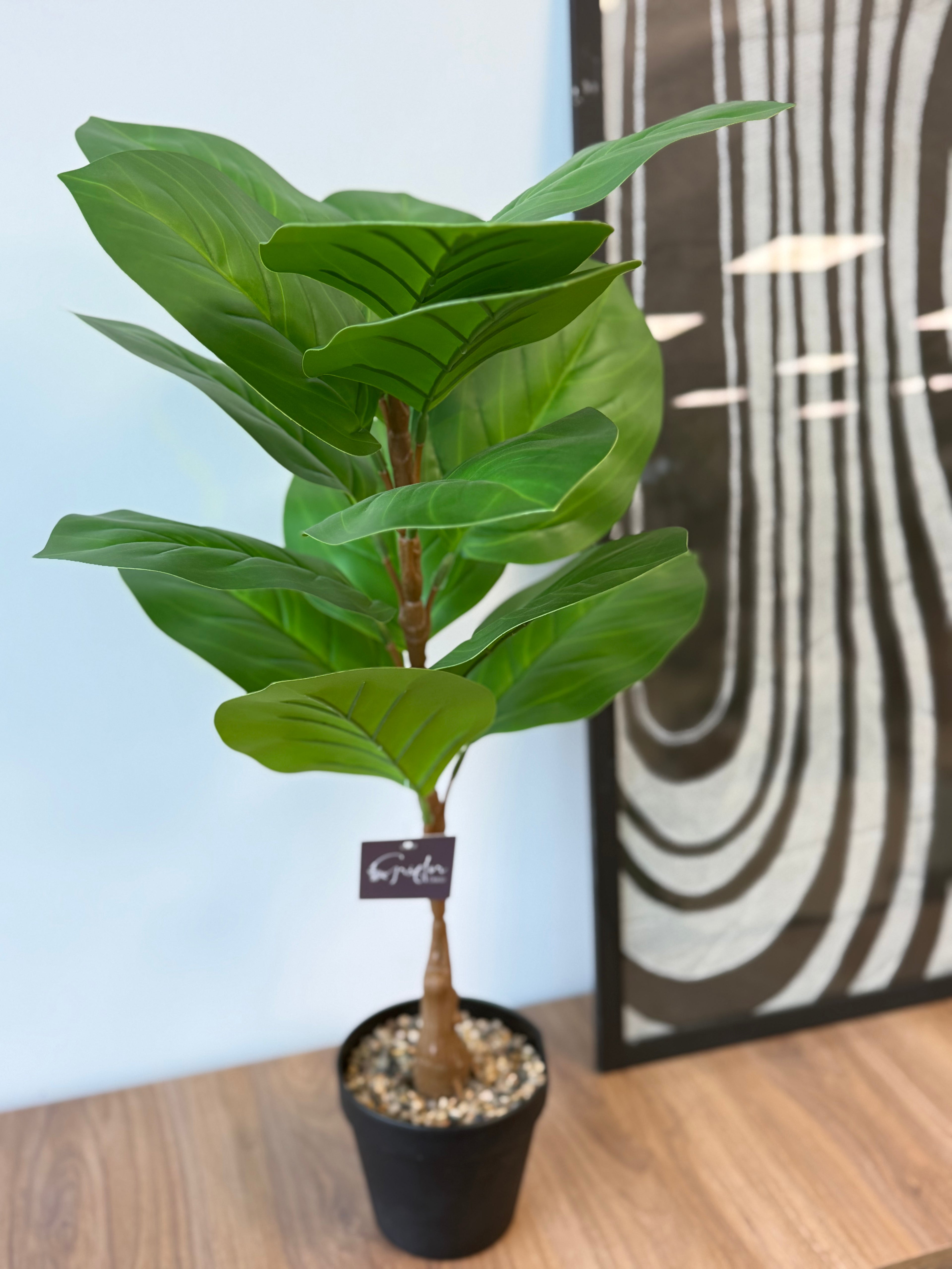 Planta Ficus Gomero Artificial 70 cm Verde Claro con Maceta