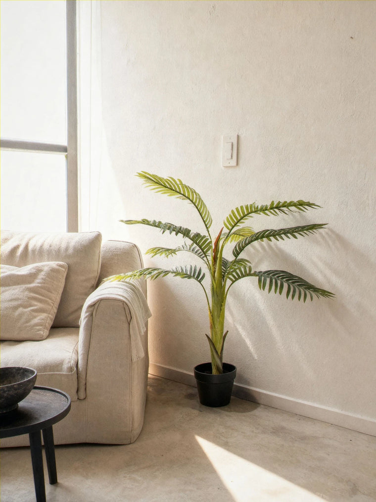 Palmera artificial 110 cm con maceta