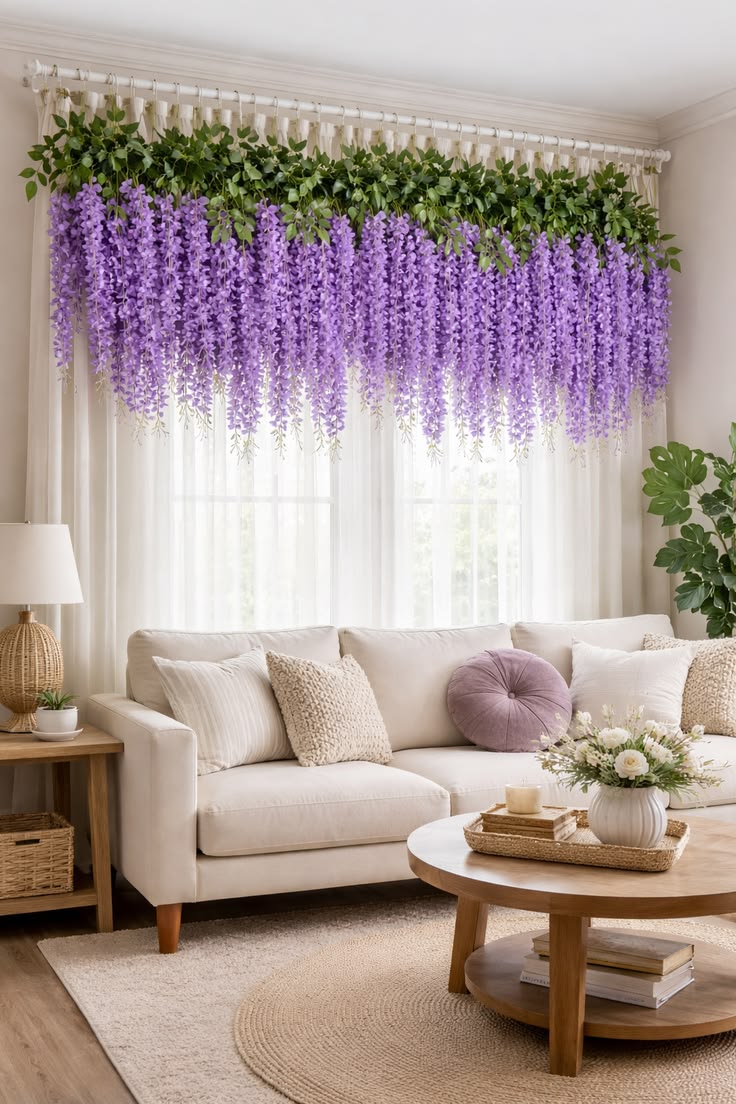 Vara Colgante Wisteria Glicinia Lila 100 cm Pack x12