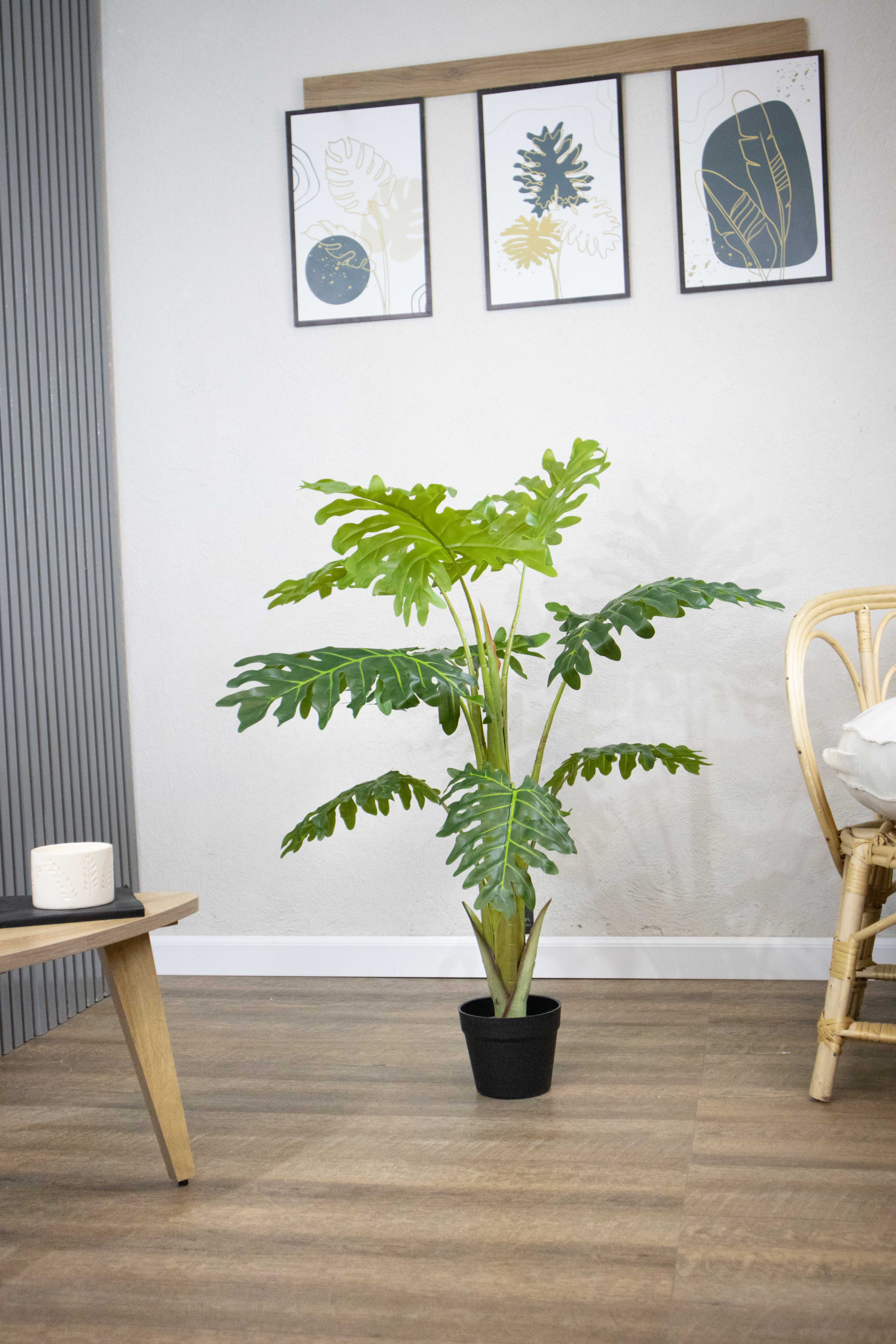 Planta Artificial Filodendra 110 cm Decorativa con Maceta