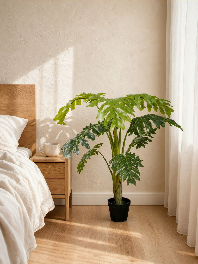 Planta Artificial Filodendra 110 cm Decorativa con Maceta