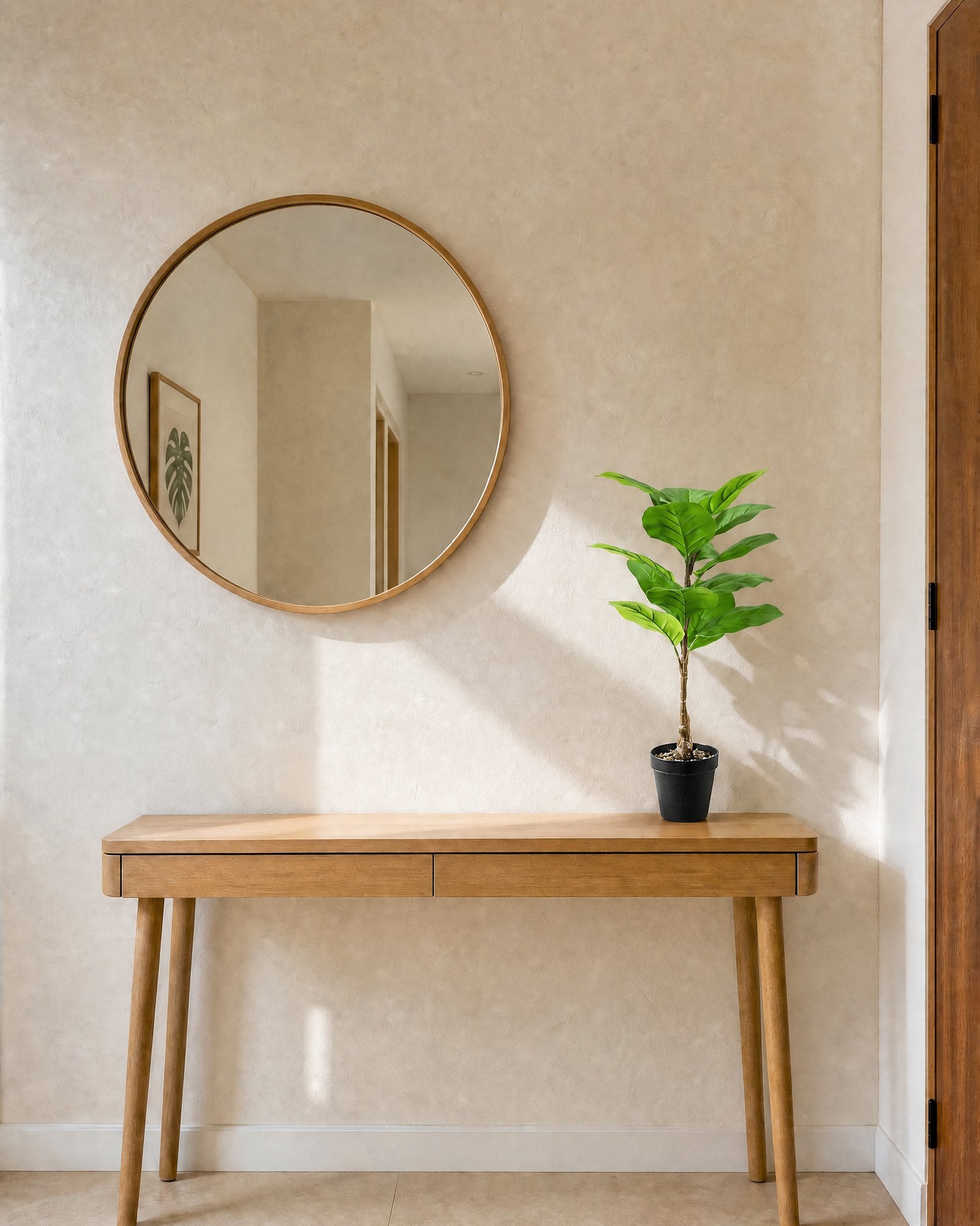 Planta Ficus Gomero Artificial 70 cm Verde Claro con Maceta recibidor