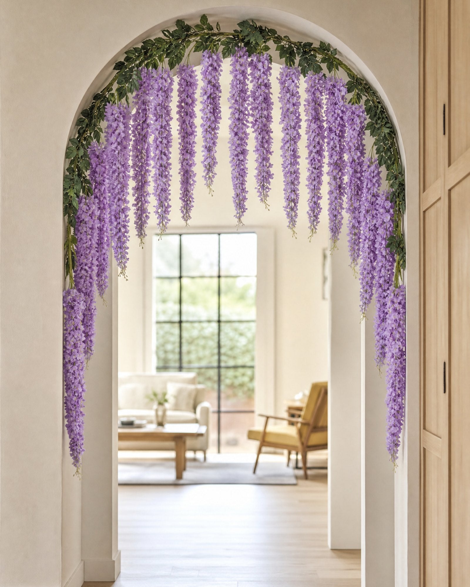 Vara Colgante Wisteria Glicinia Lila 100 cm Pack x12 arco