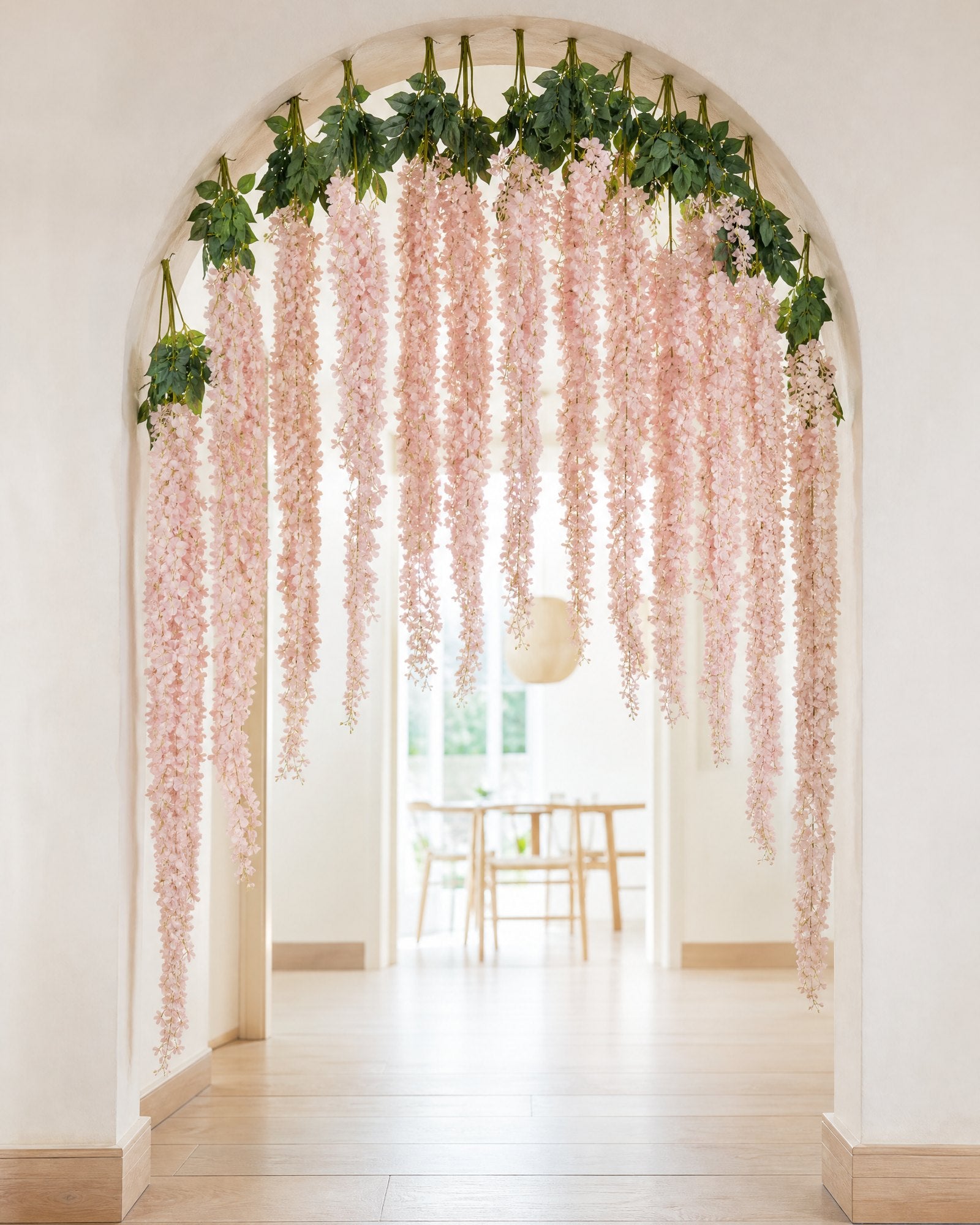 Vara Colgante de Glicinas Rosa Claro 100 cm – Calidad Premium para Decoración arco