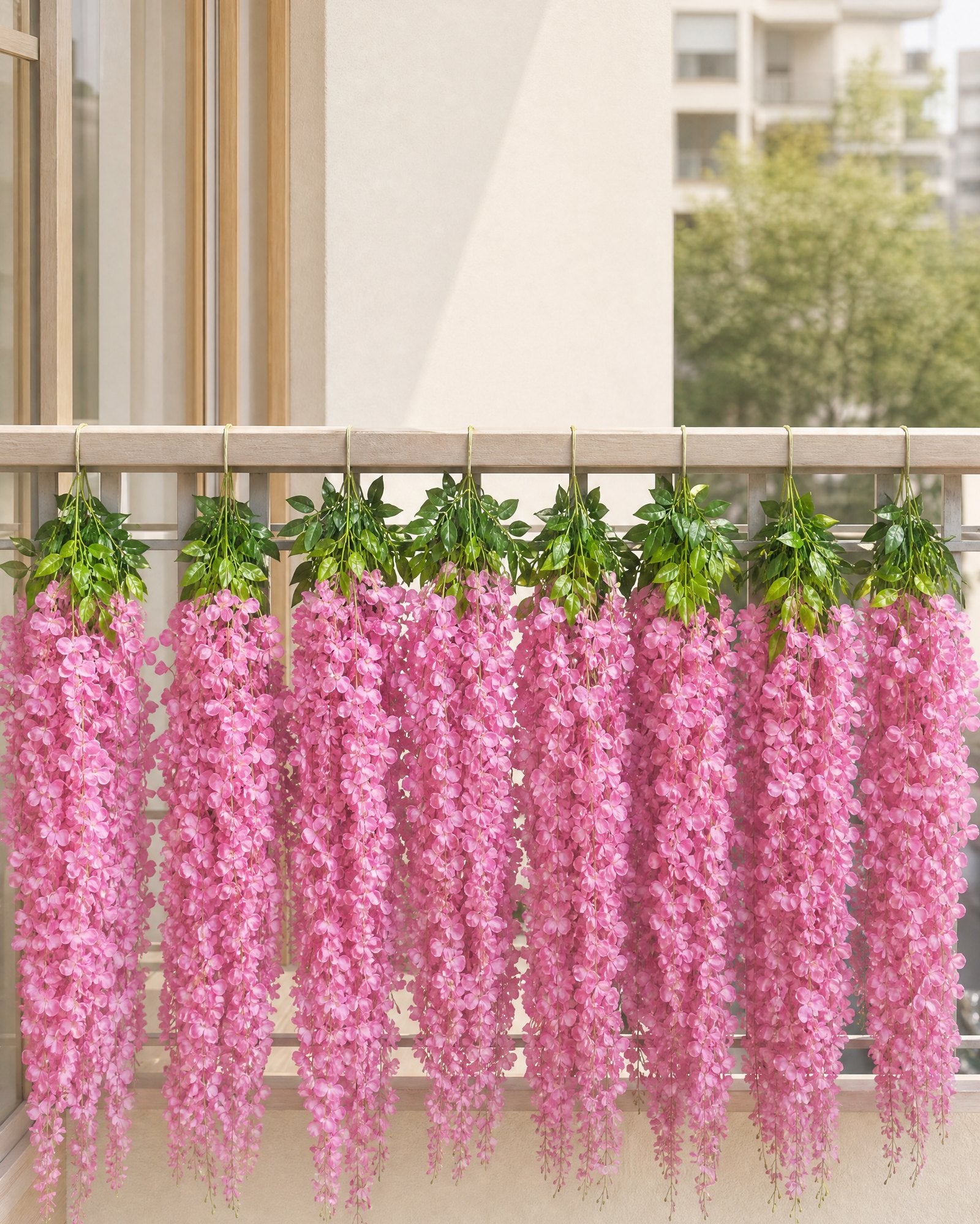 Vara Colgante de Glicinas Artificial 100 cm Pack x12 baranda