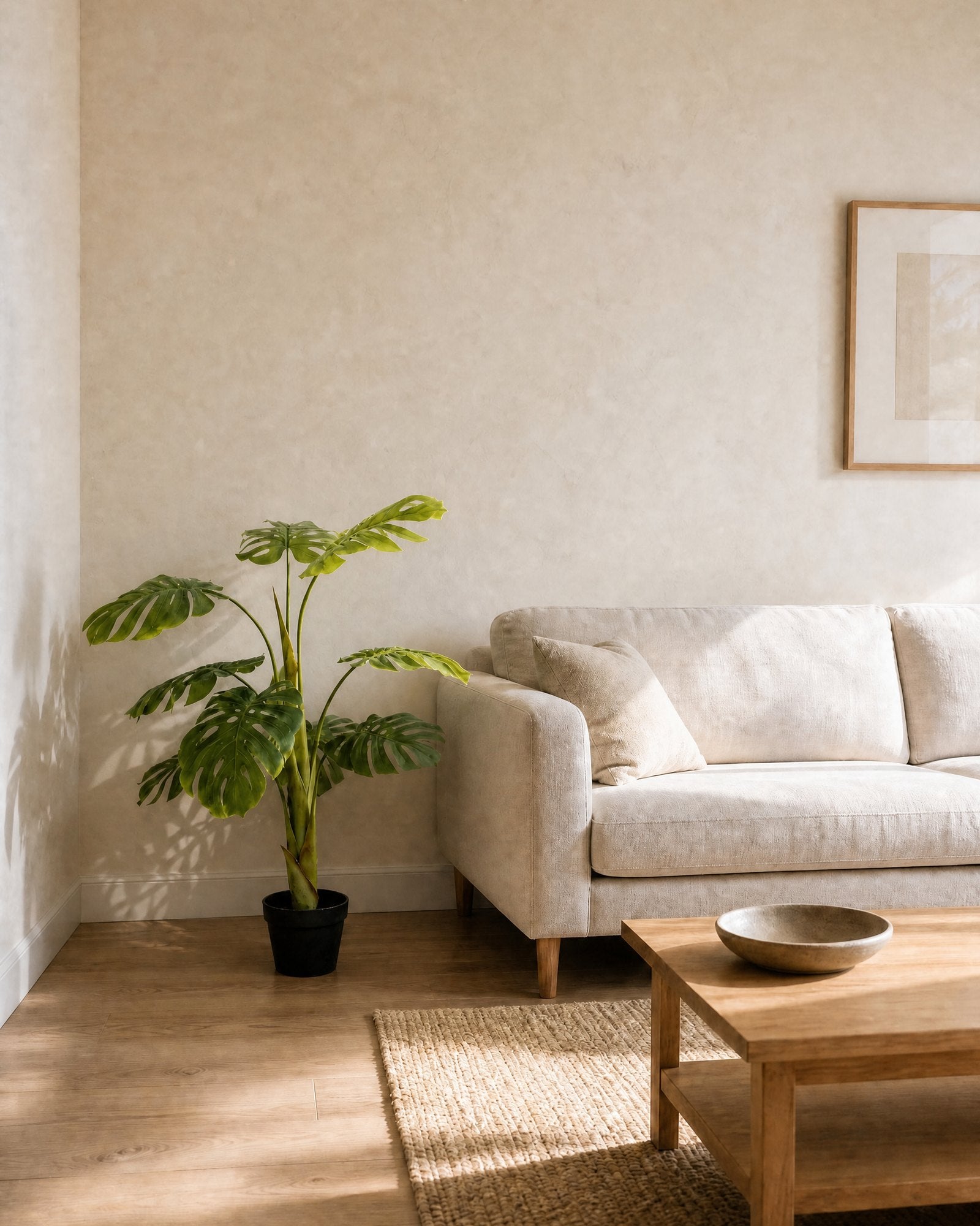 Planta Artificial Monstera 110 cm Decorativa con Maceta living