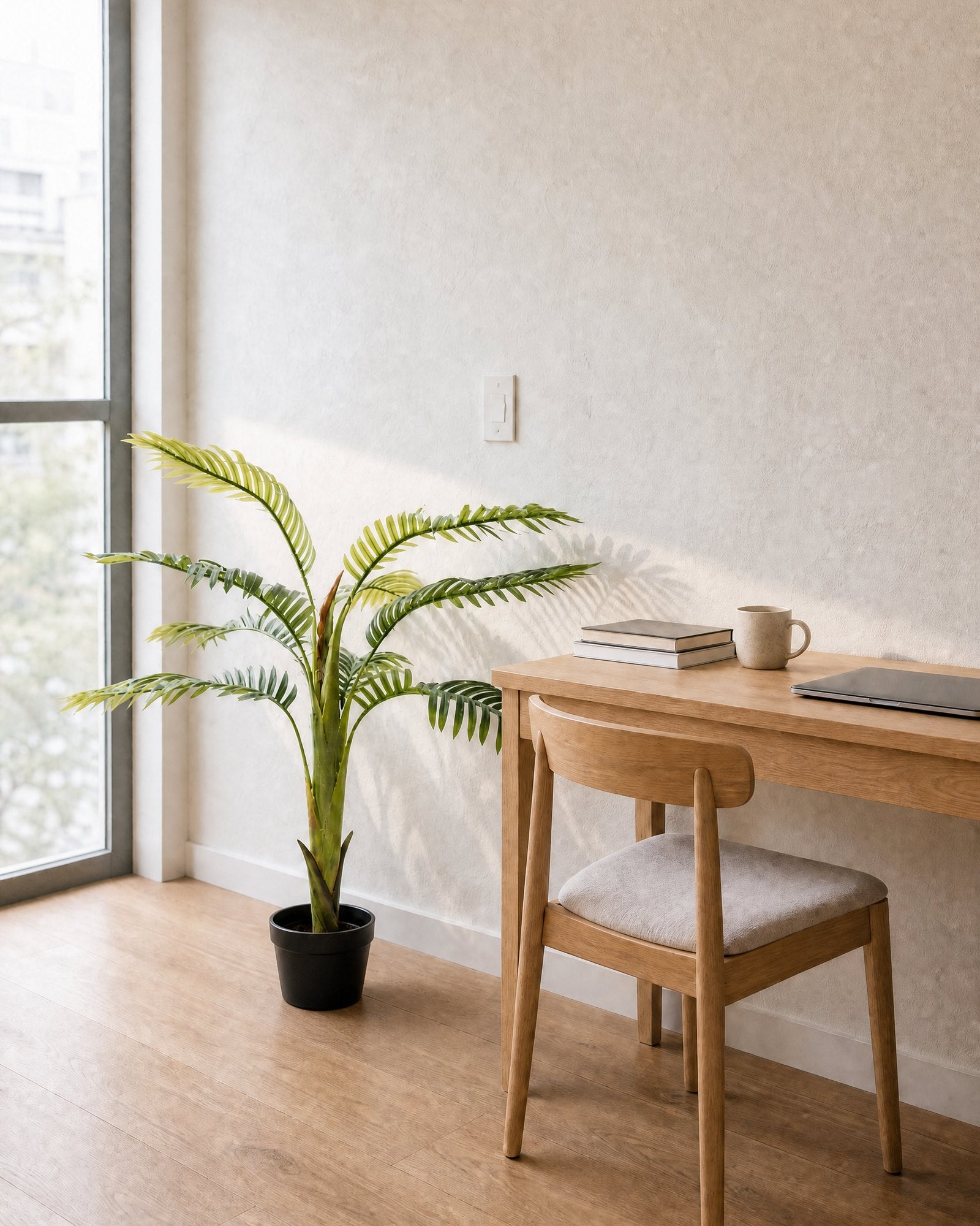 Palmera artificial 110 cm con maceta oficina