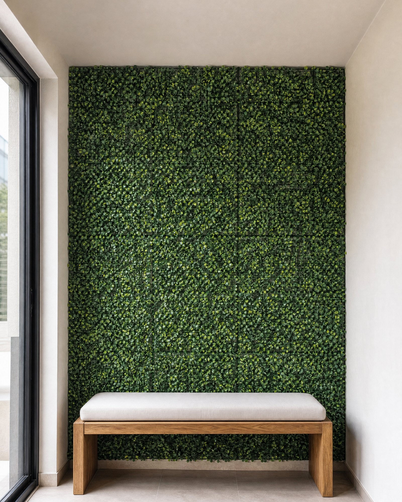 Muro Verde Panel  Follaje Artificial  60×40 cm X5 patio